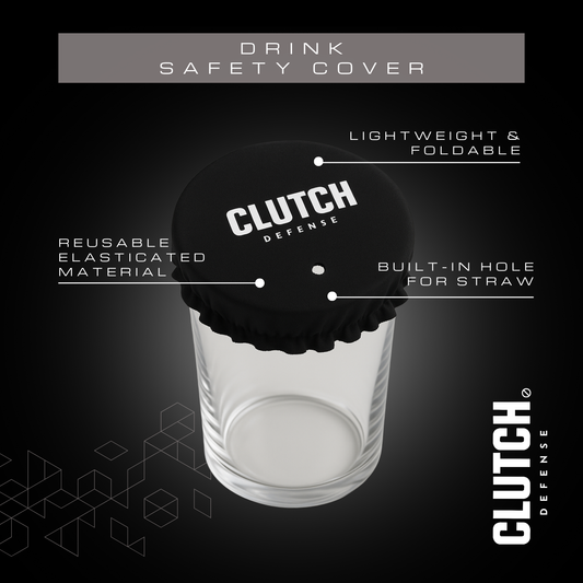 THE SHIELD CLUTCH DEFENSE© DRINK SAFETY COVER WITH KEYCHAIN POUCH