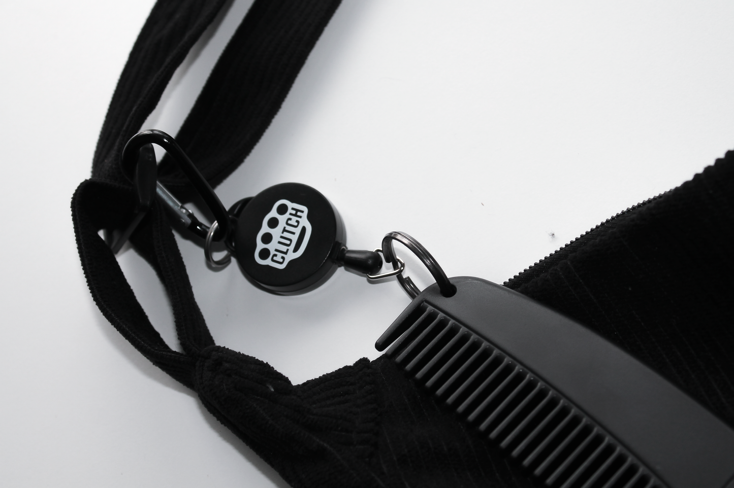 THE SHIV CLUTCH DEFENSE© DISCREET RETRACTABLE KEYCHAIN COMB KNIFE